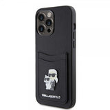 Karl Lagerfeld iPhone 15 Pro Max Skal Saffiano Double Cardslot Svart