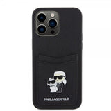 Karl Lagerfeld iPhone 15 Pro Max Skal Saffiano Double Cardslot Svart