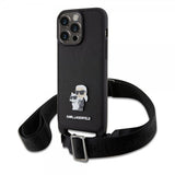 Karl Lagerfeld iPhone 15 Pro Max Skal Saffiano Karl & Choupette Crossbody Svart