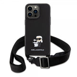 Karl Lagerfeld iPhone 15 Pro Max Skal Saffiano Karl & Choupette Crossbody Svart