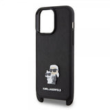 Karl Lagerfeld iPhone 15 Pro Max Skal Saffiano Karl & Choupette Crossbody Svart