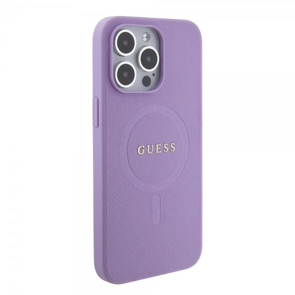 Guess iPhone 15 Pro Max Skal Saffiano MagSafe Lila