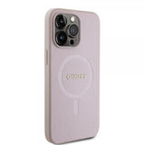 Guess iPhone 15 Pro Max Skal Saffiano MagSafe Rosa