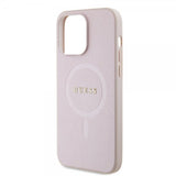 Guess iPhone 15 Pro Max Skal Saffiano MagSafe Rosa
