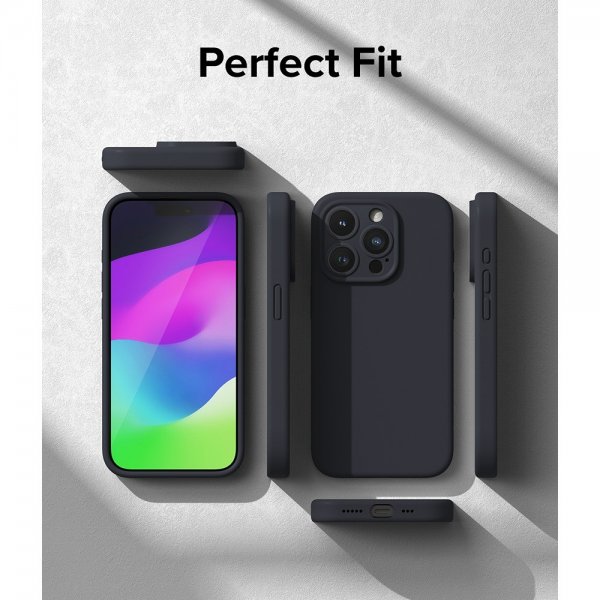 Ringke iPhone 15 Pro Max Skal Silicone Magnetic Deep Blue
