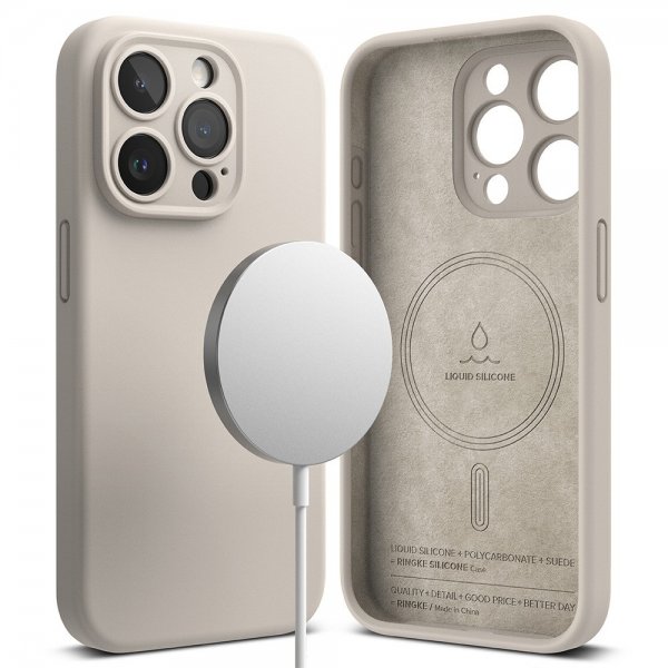 Ringke iPhone 15 Pro Max Skal Silicone Magnetic Stone