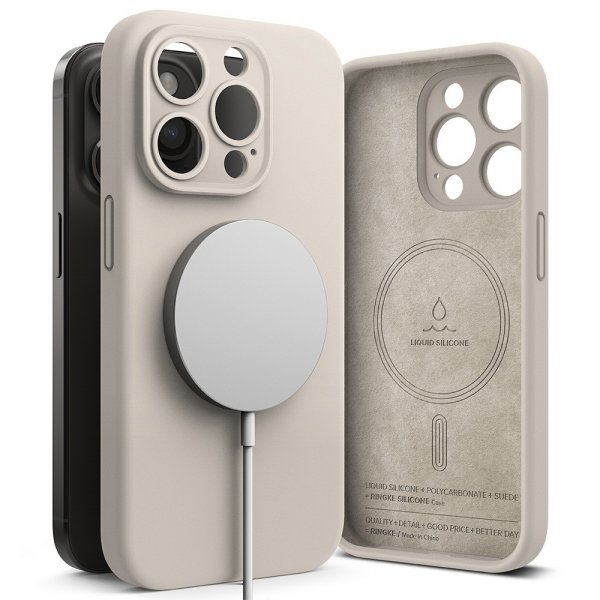 Ringke iPhone 15 Pro Max Skal Silicone Magnetic Stone