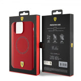 Ferrari iPhone 15 Pro Max Skal Silicone MagSafe Röd