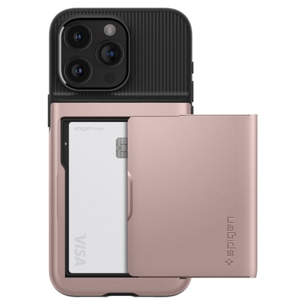 Spigen iPhone 15 Pro Max Skal Slim Armor CS Rose Gold