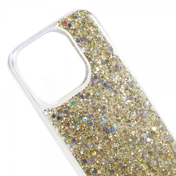 Nordic Covers iPhone 15 Pro Max Skal Sparkle Series Citrine Gold