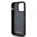 Mercedes Benz iPhone 15 Pro Max Skal Star Pattern MagSafe Svart