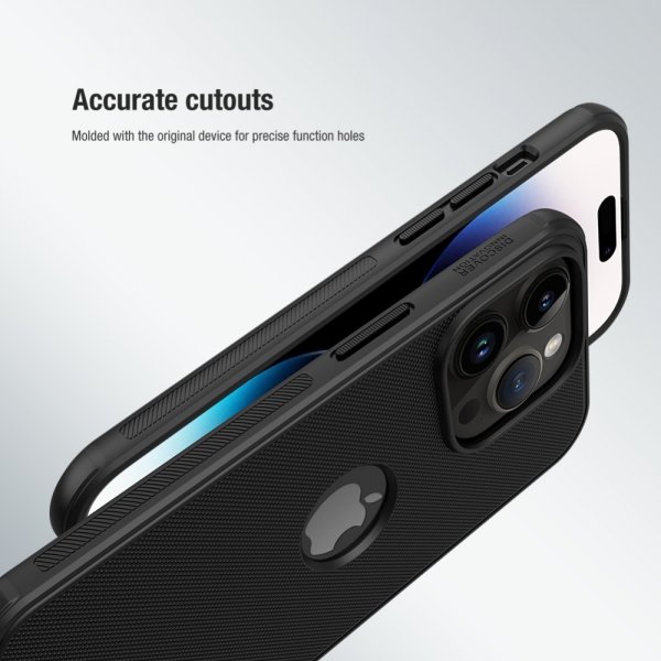 Nillkin iPhone 15 Pro Max Skal Super Frosted Shield Pro Logo Hole Blå