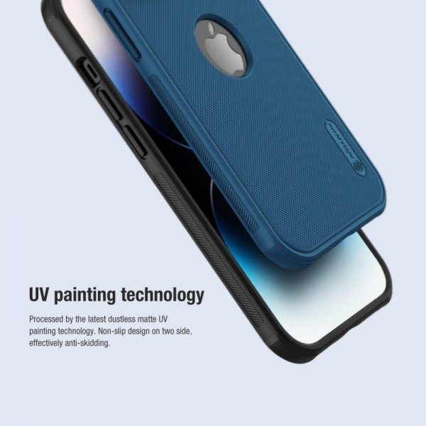 Nillkin iPhone 15 Pro Max Skal Super Frosted Shield Pro Logo Hole Svart