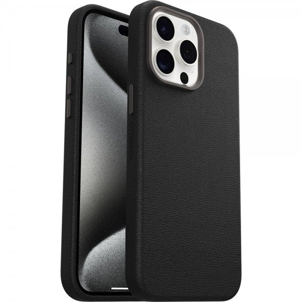 Otterbox iPhone 15 Pro Max Skal Symmetry Cactus Leather MagSafe Noir Ash