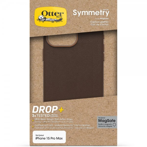 Otterbox iPhone 15 Pro Max Skal Symmetry Cactus Leather MagSafe Rich Adobe