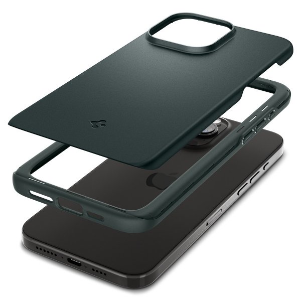 Spigen iPhone 15 Pro Max Skal Thin Fit Abyss Green