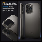 Spigen iPhone 15 Pro Max Skal Thin Fit Gunmetal