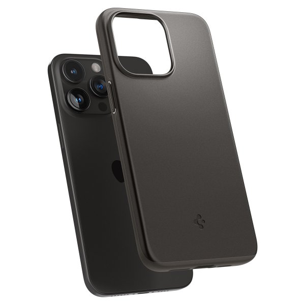 Spigen iPhone 15 Pro Max Skal Thin Fit Gunmetal