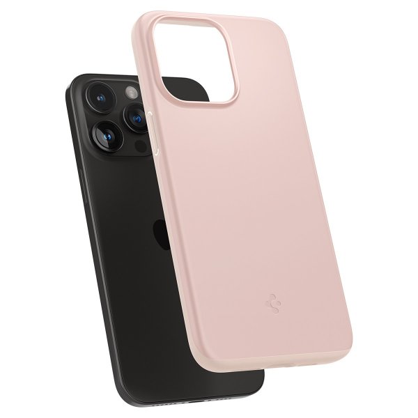 Spigen iPhone 15 Pro Max Skal Thin Fit Pink Sand