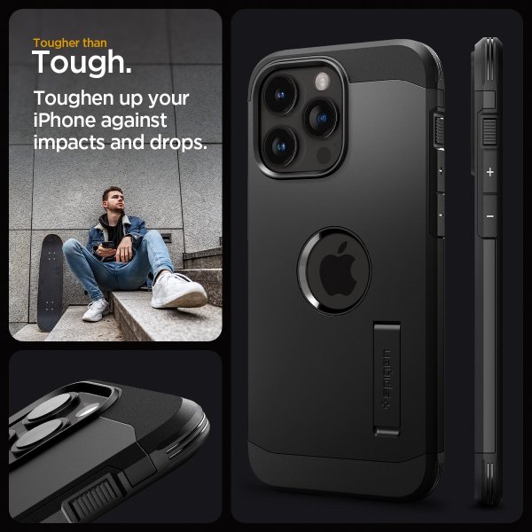 Spigen iPhone 15 Pro Max Skal Tough Armor MagFit Svart