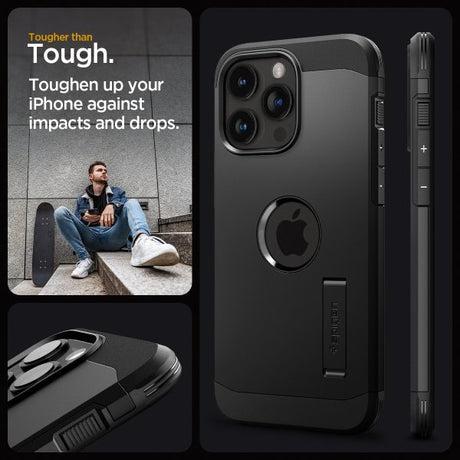 Spigen iPhone 15 Pro Max Skal Tough Armor MagFit Svart