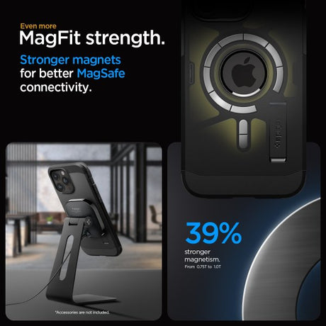 Spigen iPhone 15 Pro Max Skal Tough Armor MagFit Svart