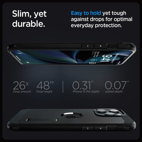 Spigen iPhone 15 Pro Max Skal Tough Armor MagFit Svart