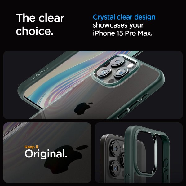Spigen iPhone 15 Pro Max Skal Ultra Hybrid Abyss Green