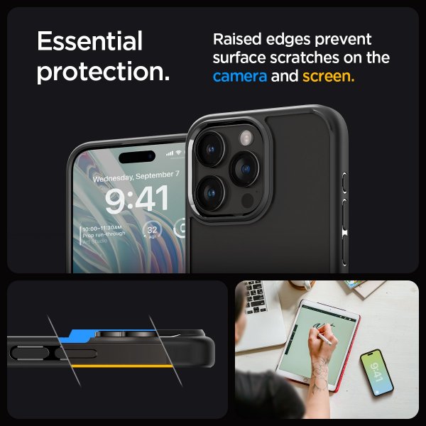 Spigen iPhone 15 Pro Max Skal Ultra Hybrid Matte Matte Black
