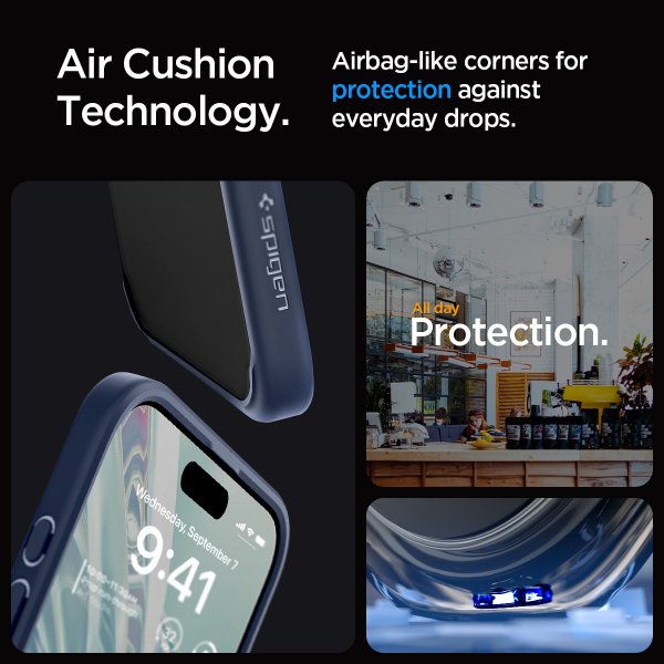 Spigen iPhone 15 Pro Max Skal Ultra Hybrid Navy Blue