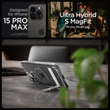 Spigen iPhone 15 Pro Max Skal Ultra Hybrid S MagFit Graphite