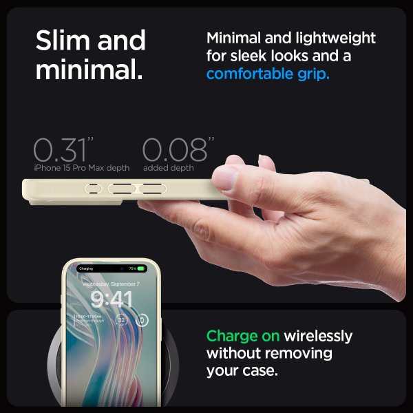 Spigen iPhone 15 Pro Max Skal Ultra Hybrid Mute Beige