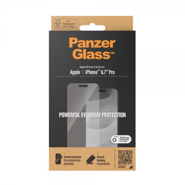 PanzerGlass iPhone 15 Pro Max Skärmskydd Classic Fit