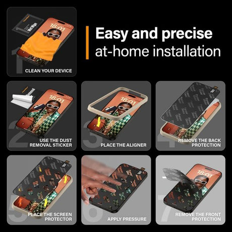PanzerGlass iPhone 15 Pro Max Skärmskydd Ultra-Wide Fit Privacy EasyAligner