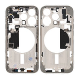 iPhone 15 Pro Mittenram med smådelar OEM - Naturlig Titan