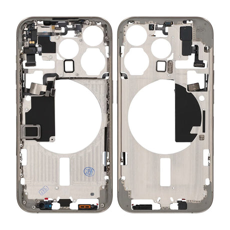 iPhone 15 Pro Mittenram med smådelar OEM - Naturlig Titan