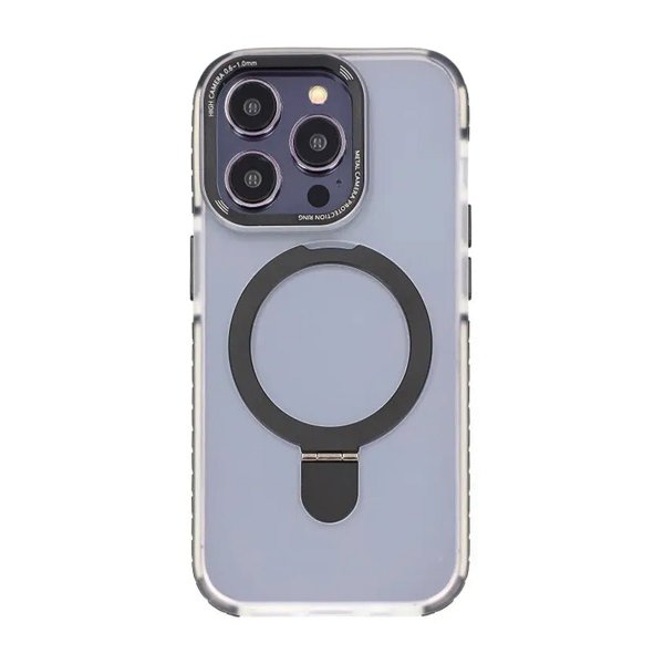 iPhone 15 Pro Skal MagSafe Utfällbar med Stativ Svart