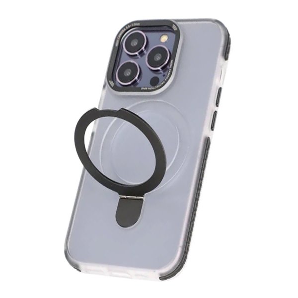 iPhone 15 Pro Skal MagSafe Utfällbar med Stativ Svart