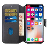 Rvelon iPhone 15 Pro Fodral Äkta Läder Svart