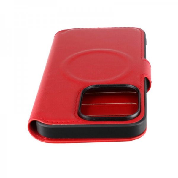 Rvelon iPhone 15 Pro Fodral 4 Kortfack MagSafe Röd