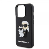 Karl Lagerfeld iPhone 15 Pro Skal 3D Rubber Karl & Choupette Svart