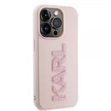 Karl Lagerfeld iPhone 15 Pro Skal 3D Rubber Karl Rosa
