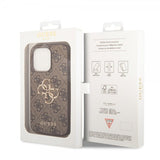 Guess iPhone 15 Pro Skal 4G Logo Brun