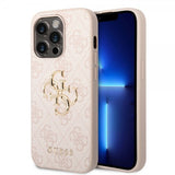 Guess iPhone 15 Pro Skal 4G Logo Rosa
