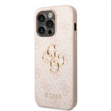 Guess iPhone 15 Pro Skal 4G Logo Rosa