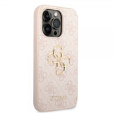 Guess iPhone 15 Pro Skal 4G Logo Rosa