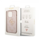 Guess iPhone 15 Pro Skal 4G Logo Rosa