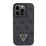 Guess iPhone 15 Pro Skal 4G Metal Triangle Strass Svart