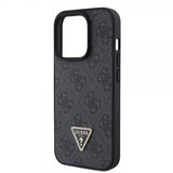 Guess iPhone 15 Pro Skal 4G Metal Triangle Strass Svart