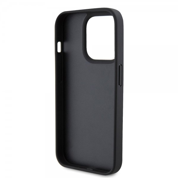 Guess iPhone 15 Pro Skal 4G Metal Triangle Strass Svart
